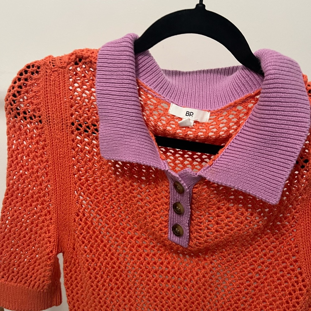 Knit collared shirt